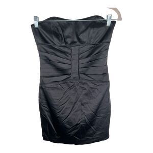 Bebe Women's Stretch Ruched Strapless Mini Cocktail Dress Black Size Sma…